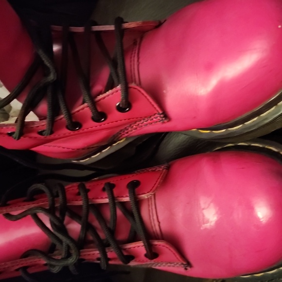 Dr. Marten’s 1460 8-Eye Hot Pink Patent Boots - Picture 15 of 16